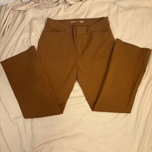 Old Navy Women's High-Rise Pixie Flare Boot Cut Dark Mustard Pants Size 14